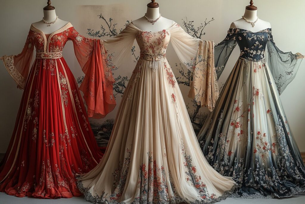 Quand la mode devient un tableau : les robes chinoises inspirées des peintures classiques