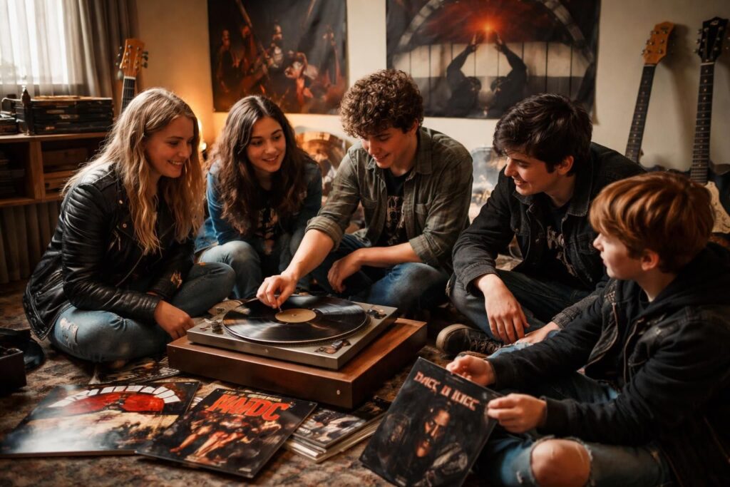 Transmettre la culture rock aux ados avec les albums cultes AC/DC et Metallica