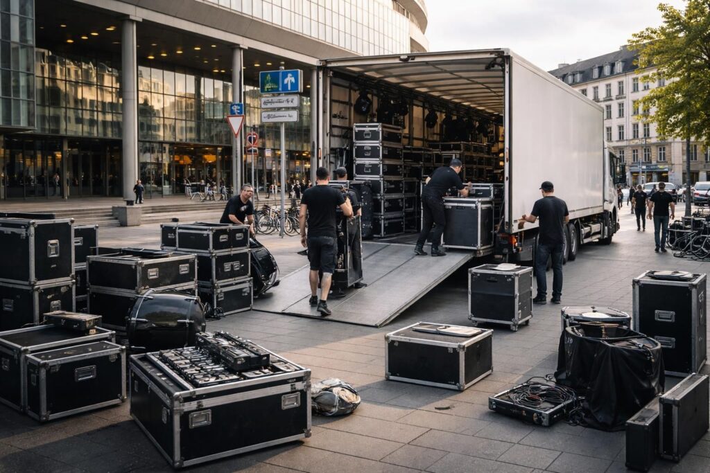 Transporter votre matériel de tournée rock avec Tour Supply et Production Transport dans toute l’Europe pour vos concerts